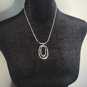 TRIFARI Vintage Signed Crown Elegant Necklace Rope Chain Pendant Hard To Find!